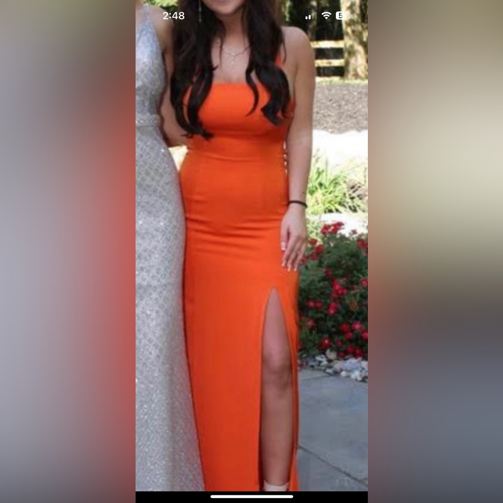 Orange revolve dress